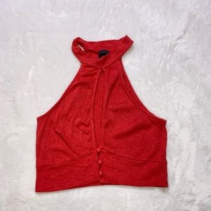 May Pink- Sexy burnt orange crop top